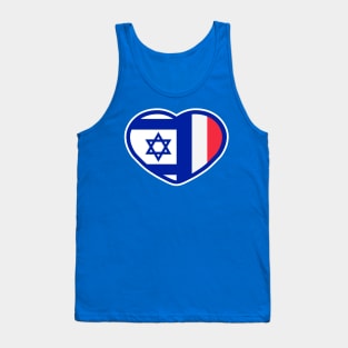 France Israel flags in hart Tank Top